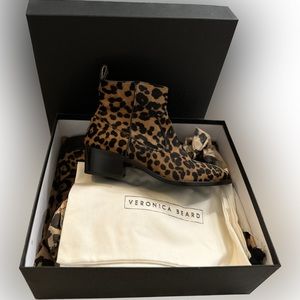 Veronica Beard Tanner Calf-fur booties size 7